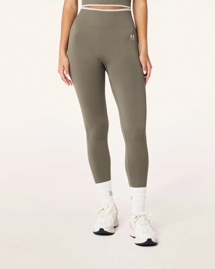 Women PE Nation RESTORE SEAMLESS LEGGING IN KHAKI Seamless
