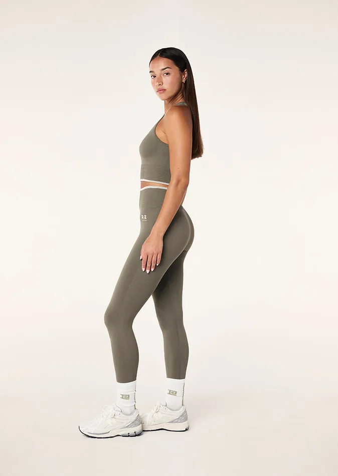 Women PE Nation RESTORE SEAMLESS LEGGING IN KHAKI Seamless