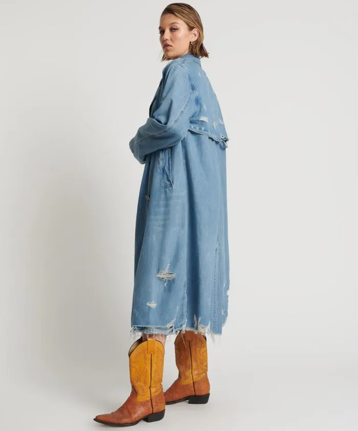Women PACIFICA DENIM TRENCH COAT One Teaspoon Jackets Women PACIFICA DENIM TRENCH COAT One Teaspoon Jackets