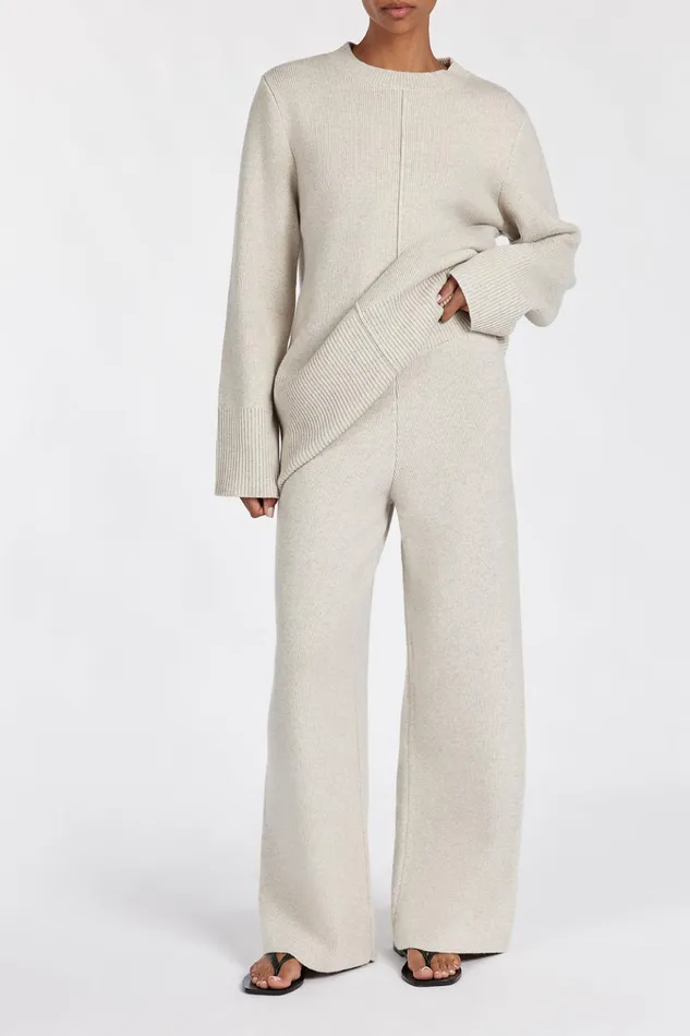 Women Pants DISSH CLEMENCE OAT MARLE KNIT PANT