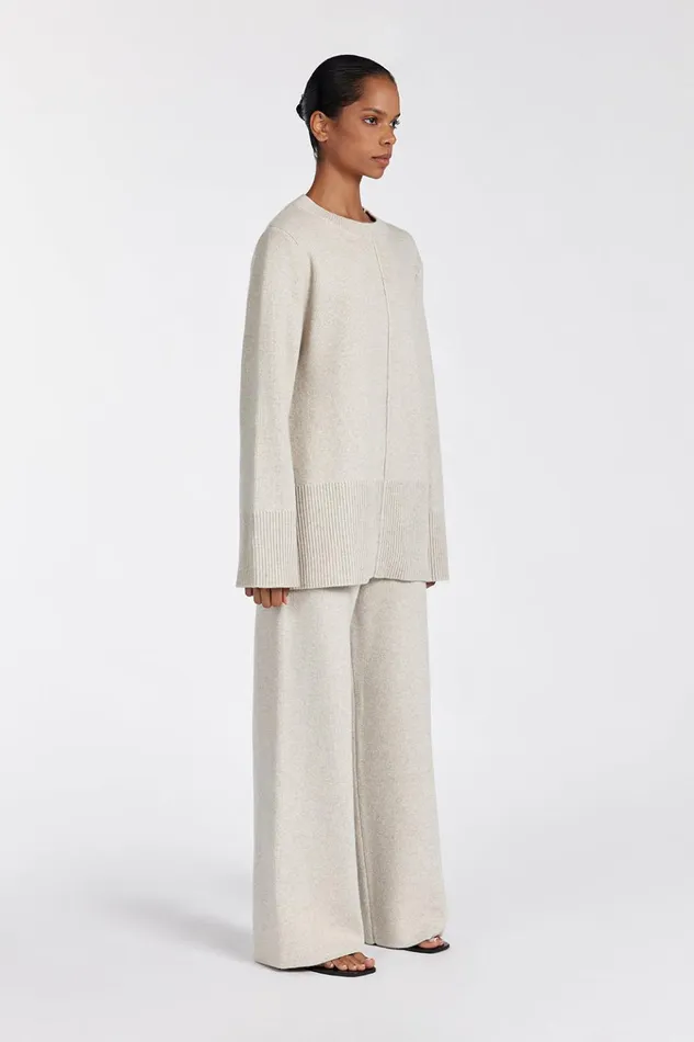 Women Pants DISSH CLEMENCE OAT MARLE KNIT PANT