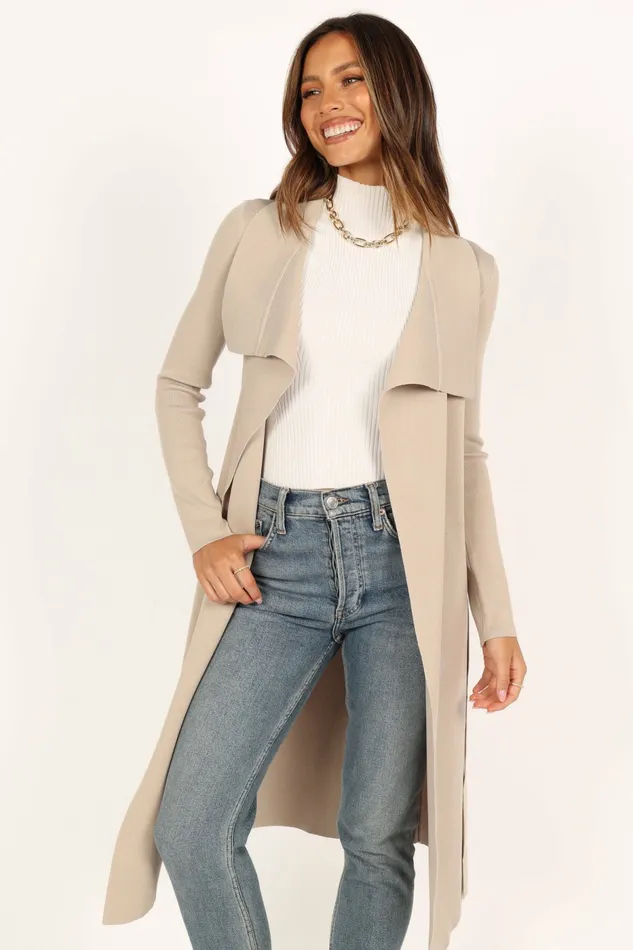 Women Petal and Pup Audrina Cardigan Stone Sweaters