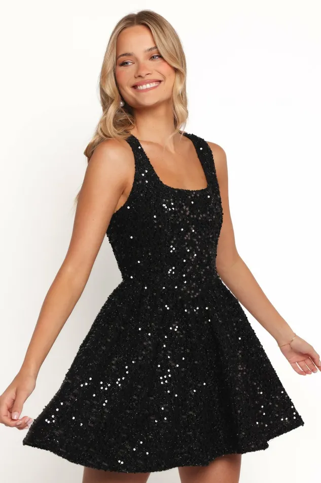 Women Petal and Pup Emma Mini Dress Black Fall Dresses