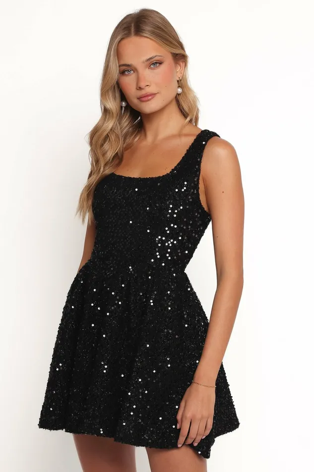 Women Petal and Pup Emma Mini Dress Black Fall Dresses