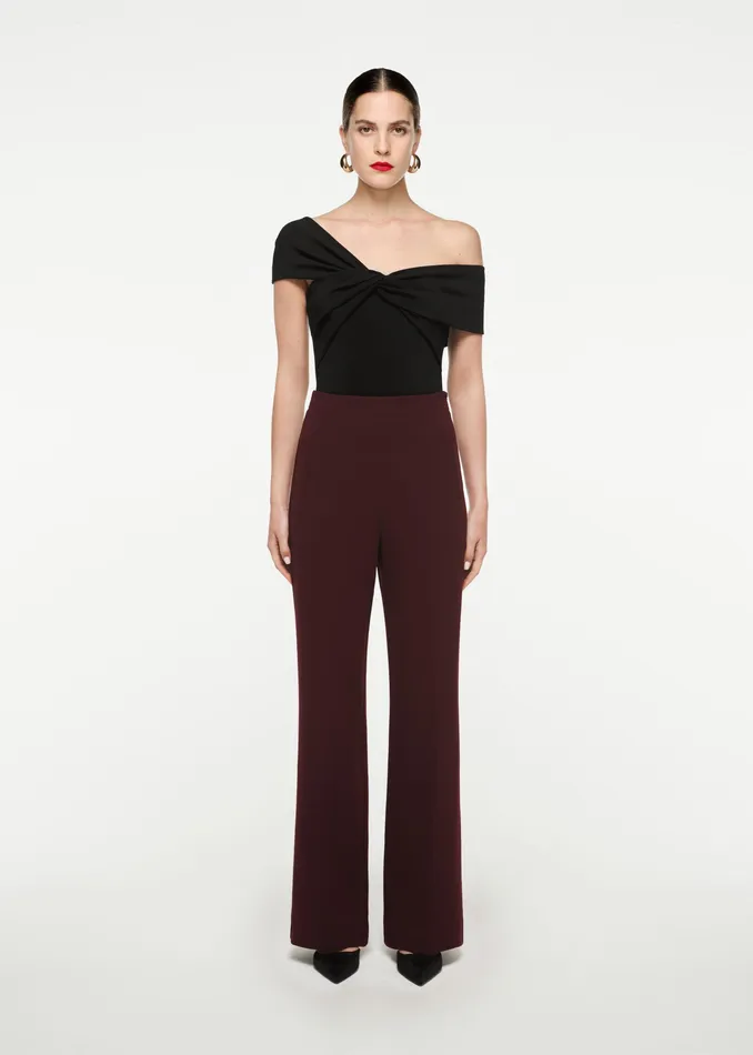 Women Roland Mouret Clothing Asymmetric Twist Stretch Cady Top