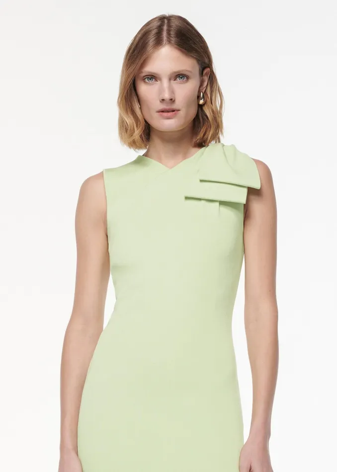Women Roland Mouret Clothing Flat Knit Bow Midi Dress