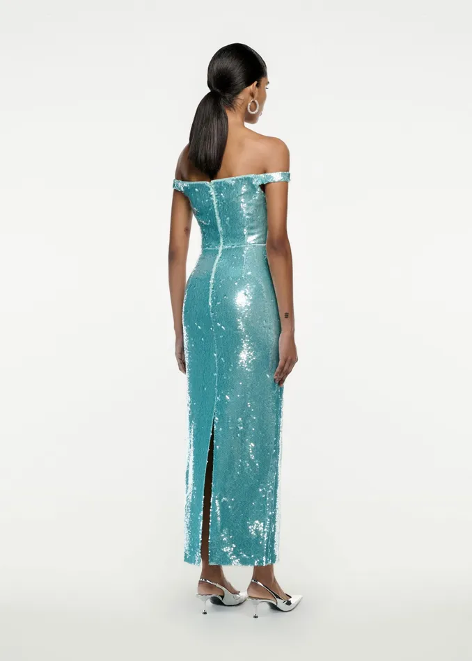 Women Roland Mouret Clothing Sequin Midi Dress
