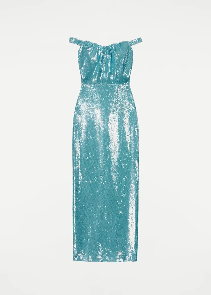 Women Roland Mouret Clothing Sequin Midi Dress