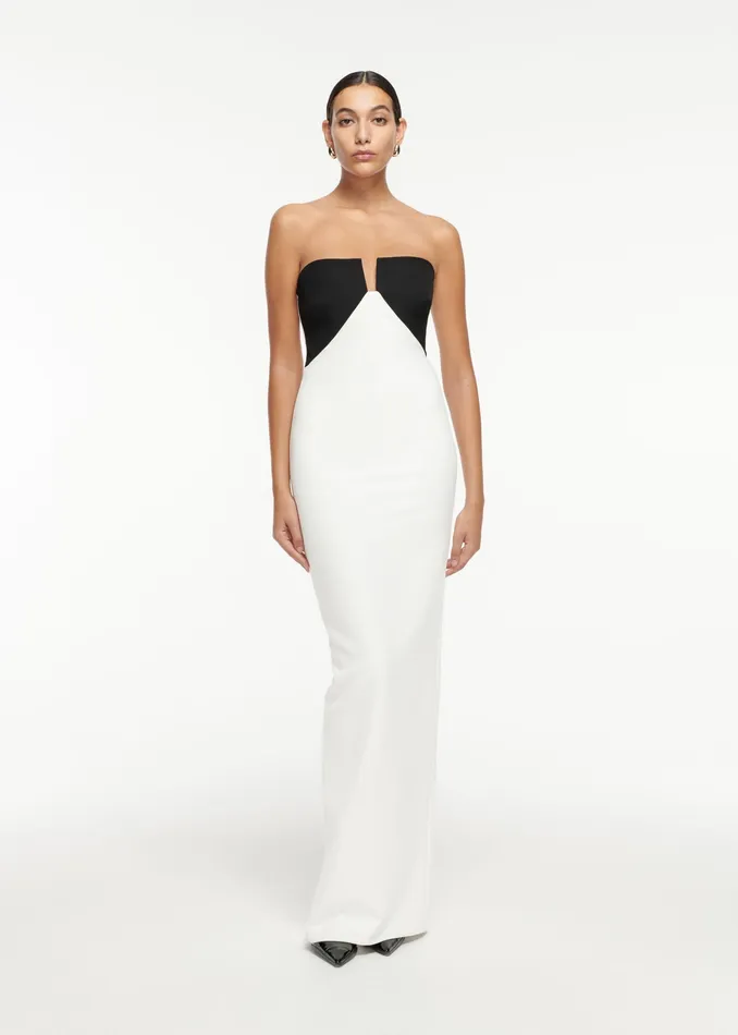 Women Roland Mouret Clothing Strapless Crepe Gown