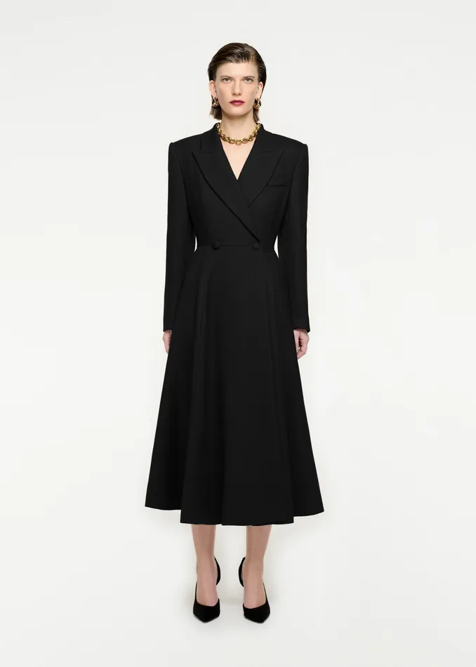 Women Roland Mouret Clothing Wool Twill Coat