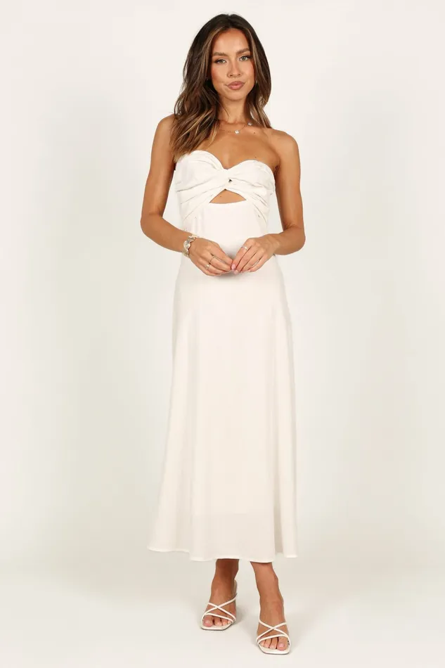 Women Rosetta Dress White Linen Dresses Petal and Pup