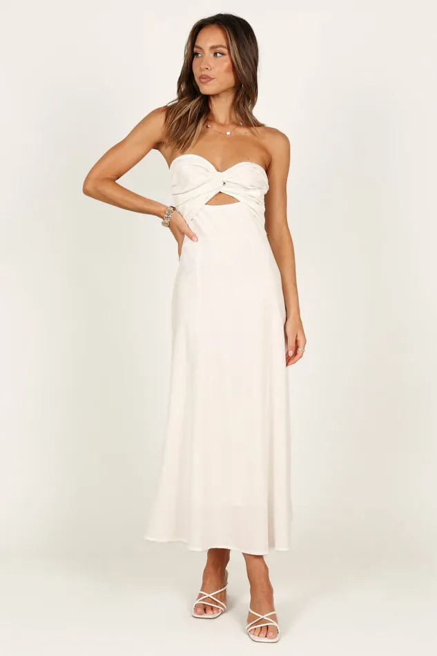 Women Rosetta Dress White Linen Dresses Petal and Pup