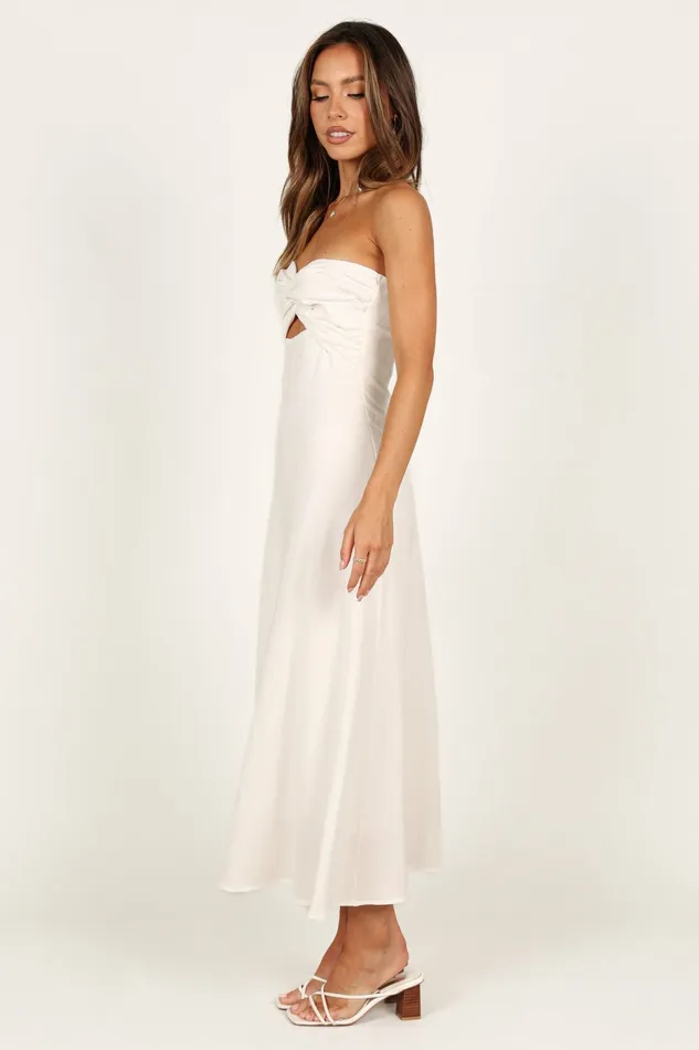 Women Rosetta Dress White Linen Dresses Petal and Pup