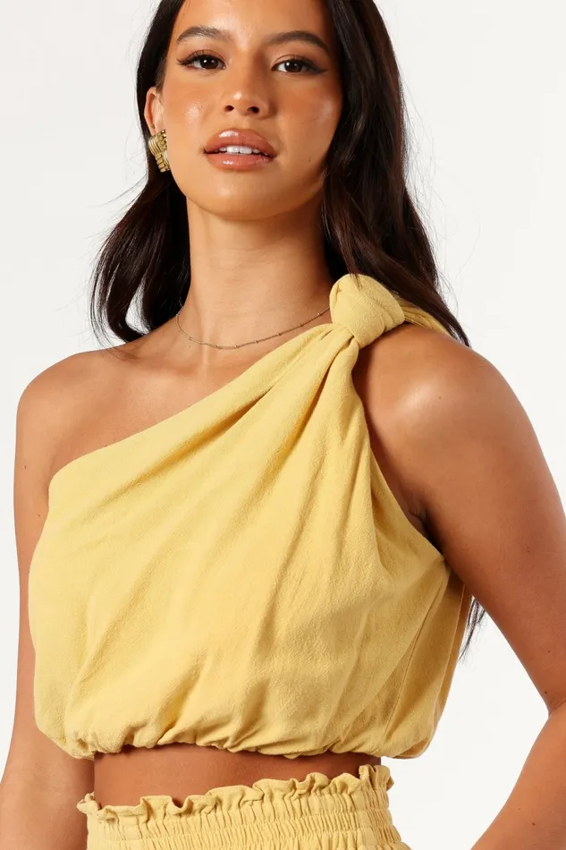 Women Sally Top and Short Set Butter Yellow Matching Sets Petal and Pup
