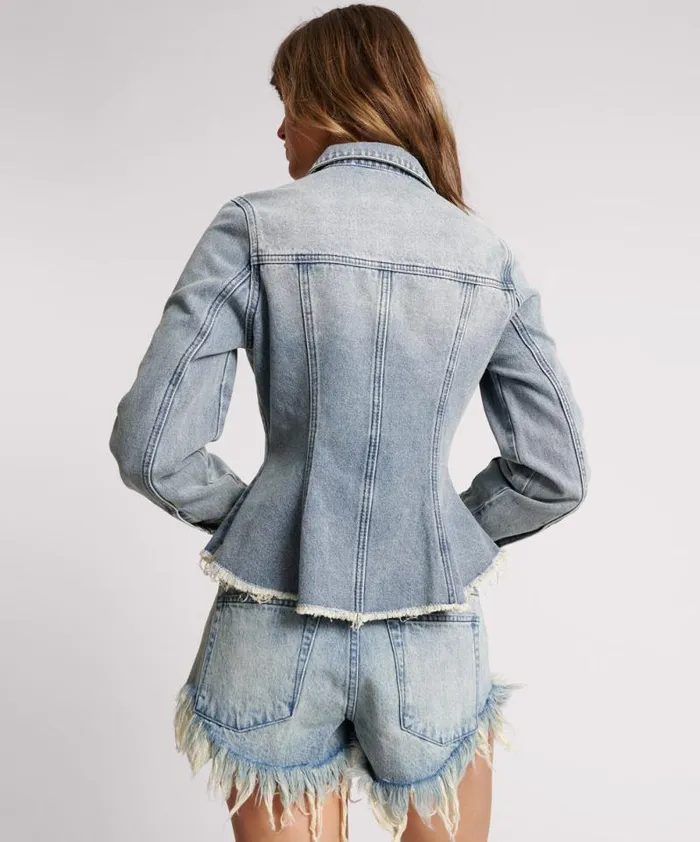 Women SALTY DOG PEPLUM DENIM SHACKET One Teaspoon Denim Jackets Women SALTY DOG PEPLUM DENIM SHACKET One Teaspoon Denim Jackets