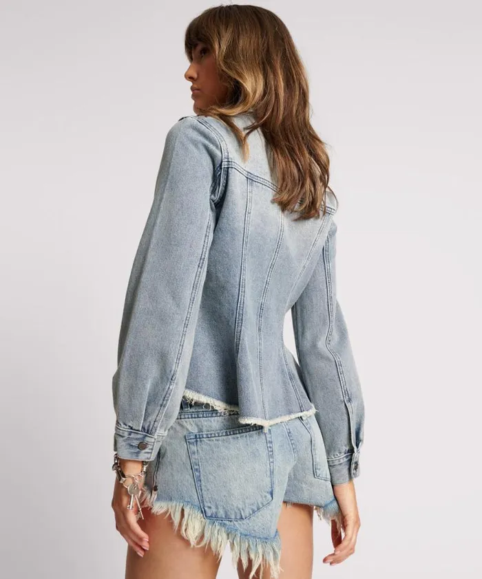 Women SALTY DOG PEPLUM DENIM SHACKET One Teaspoon Denim Jackets Women SALTY DOG PEPLUM DENIM SHACKET One Teaspoon Denim Jackets