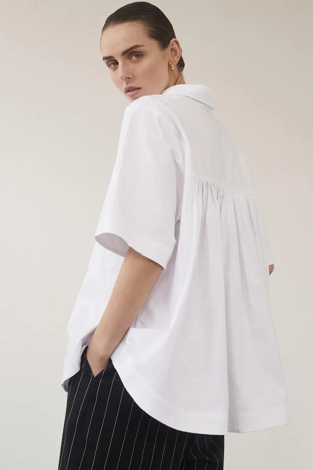 Women Shirts DISSH MABEL WHITE COTTON SHIRT