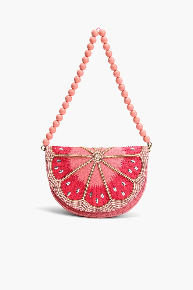 Women Shoulder Bags America and Beyond Cresent Pink Lemon Embellished Shoulder Bag Women Shoulder Bags America and Beyond Cresent Pink Lemon Embellished Shoulder Bag