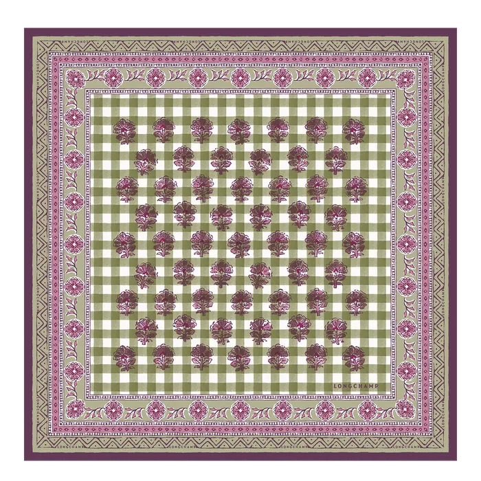 Women Silk Scarves Longchamp The Bucolic Escapade Silk scarf 50 Artichoke
