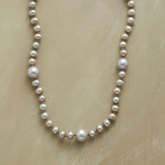 Women Silvery Satellite Pearl Necklace Sundance Catalog Necklaces