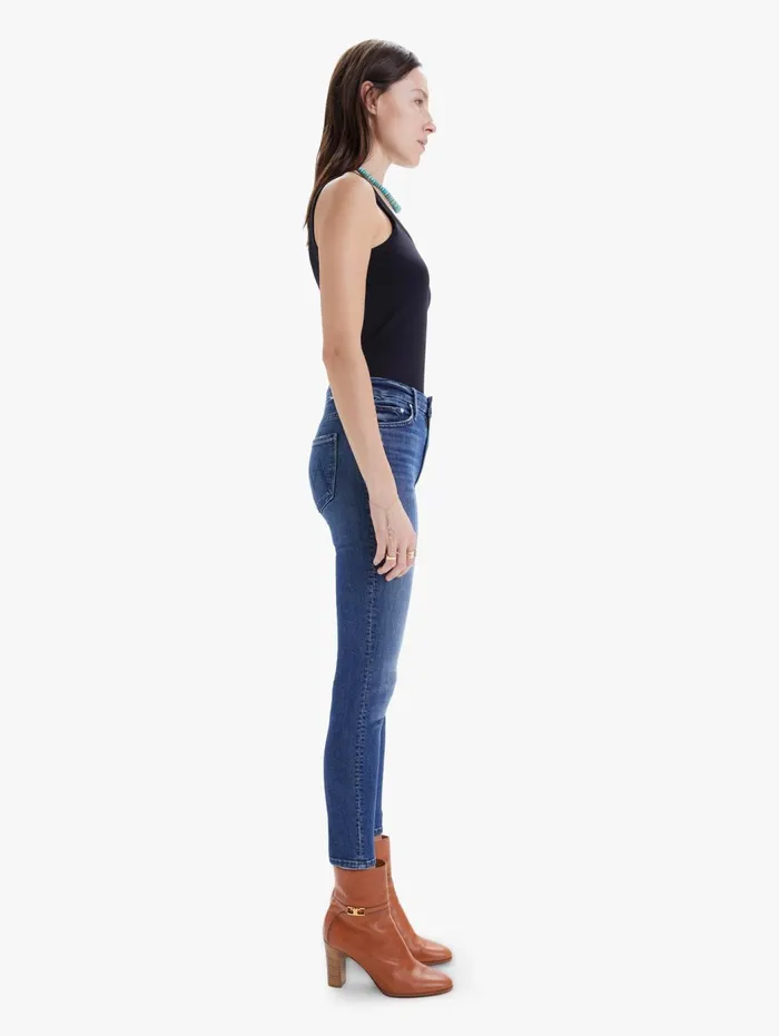 Women Skinny Mother Denim The High Waisted Looker Dark Blue