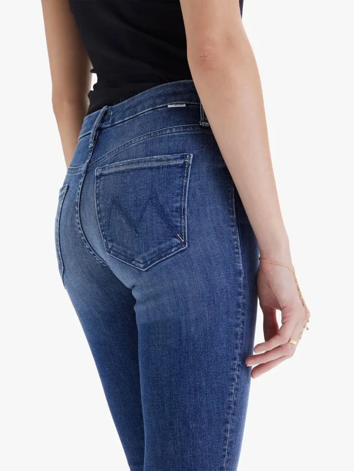 Women Skinny Mother Denim The High Waisted Looker Dark Blue