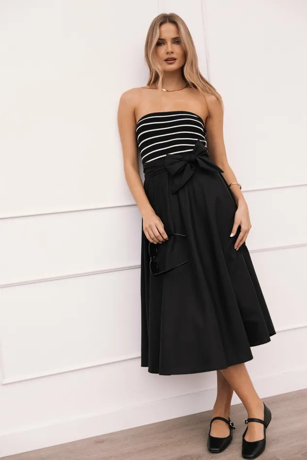 Women Skirts Petal and Pup Alessandra Midi Skirt Black