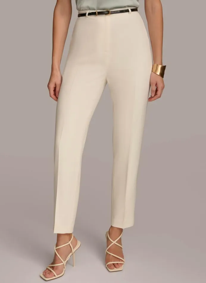Women SLIM PANT Cream Donna Karan New York Pants