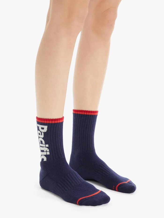 Women SocksLaces Mother Denim Baby Steps Dark Blue