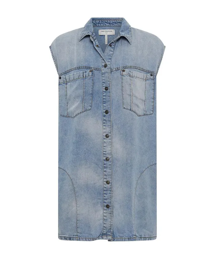 Women SOFT BLUE TENCEL SHIRT DRESS One Teaspoon Mini Dresses Women SOFT BLUE TENCEL SHIRT DRESS One Teaspoon Mini Dresses