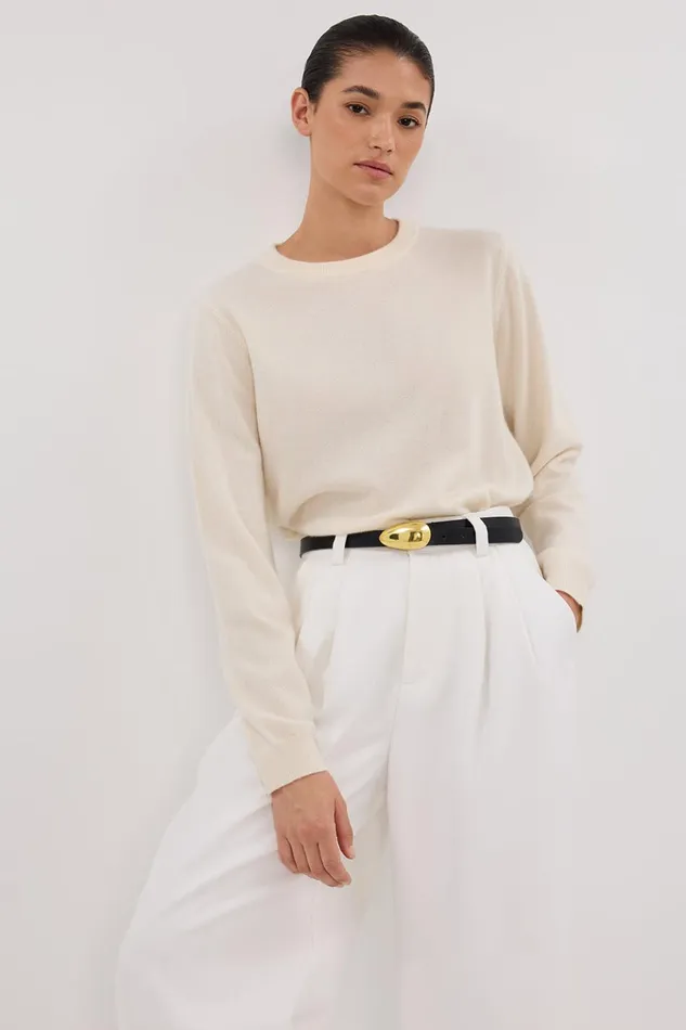 Women Sweaters DISSH INDY CREAM CASHMERE KNIT JUMPER