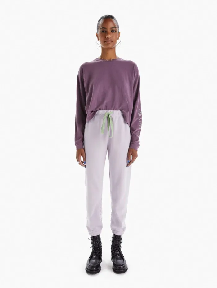 Women Sweatpants Mother Denim The Bender Ankle Medium Purple
