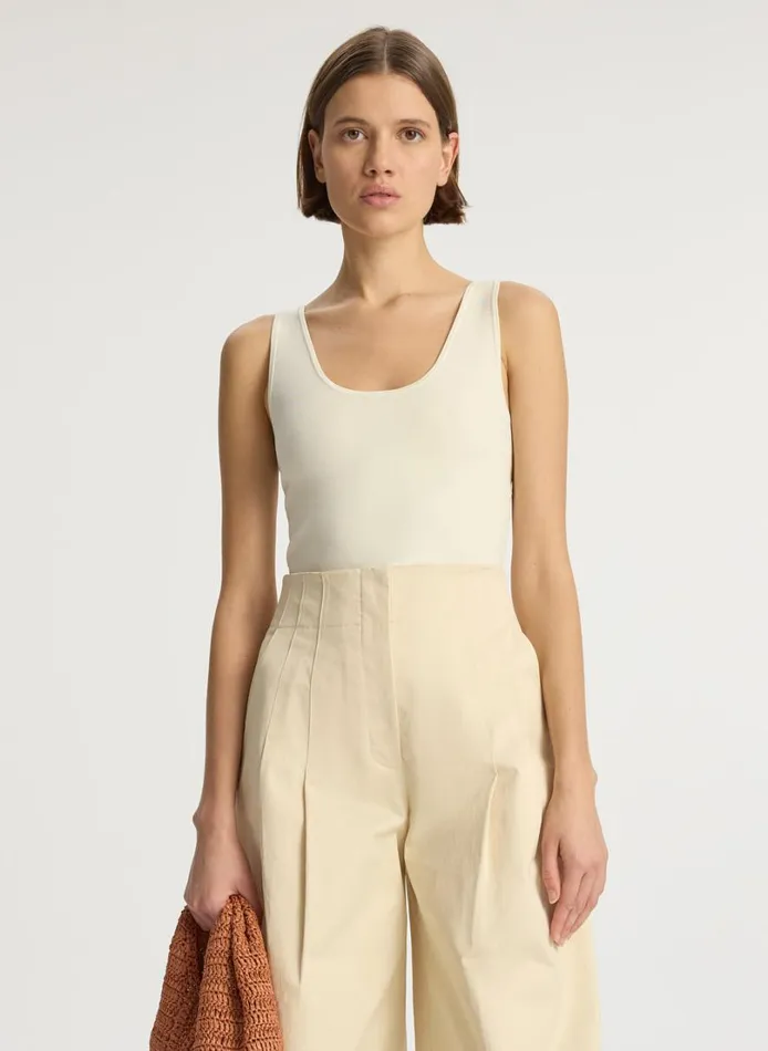 Women Tees and Tanks ALC Cleo Compact Knit Top Bone