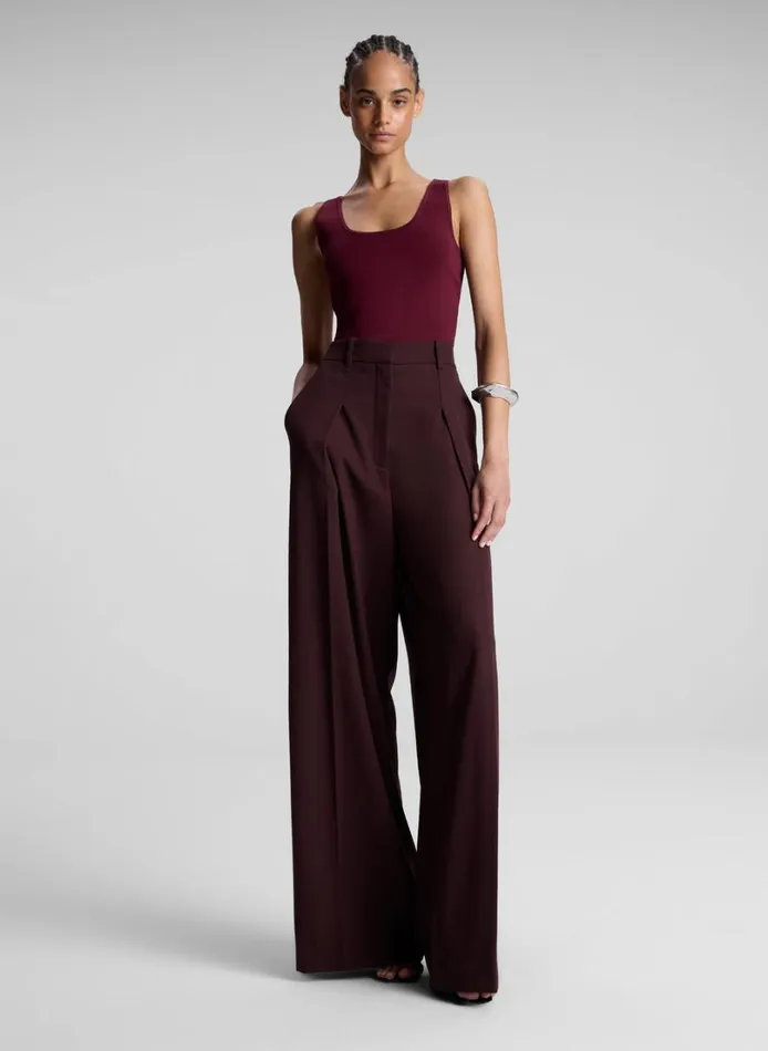 Women Tees and Tanks ALC Cleo Compact Knit Top Mulberry