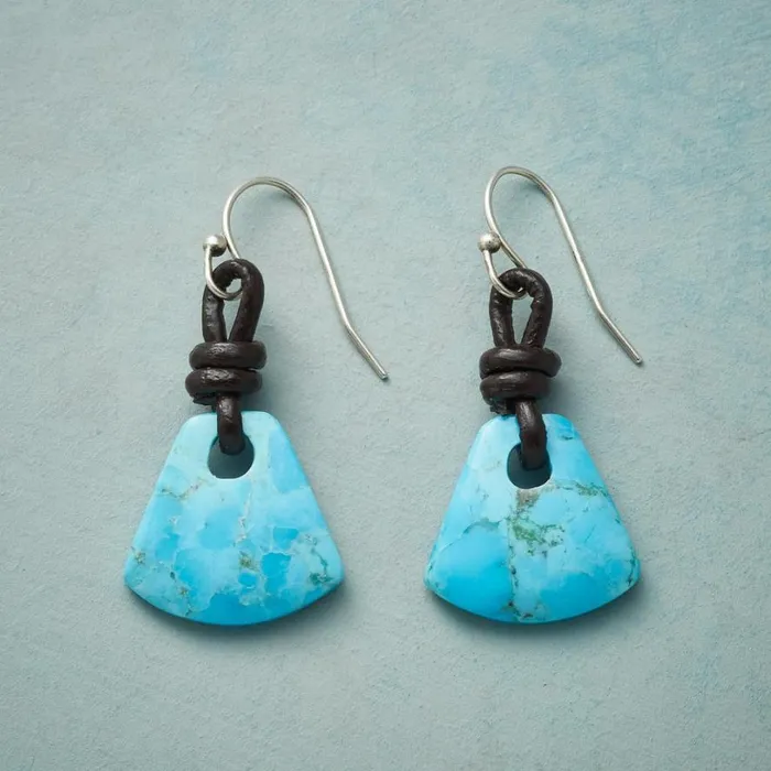 Women Tethered Turquoise Earrings Sundance Catalog Earrings