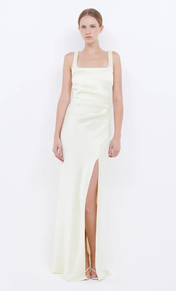 Women THE DREAMER SQUARE NECK DRESS 8211 ICE YELLOW Bec Bridge Maxi Dresses