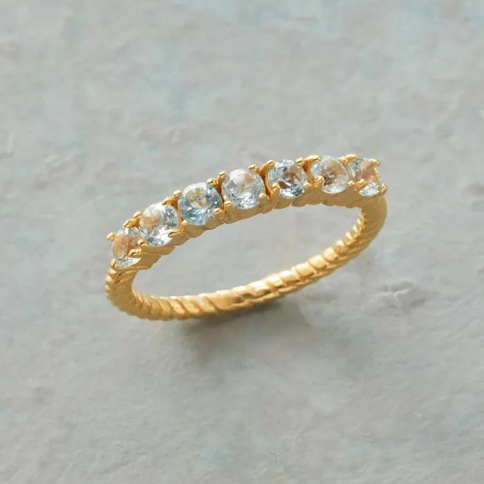 Women Topaz Septet Ring Sundance Catalog Rings