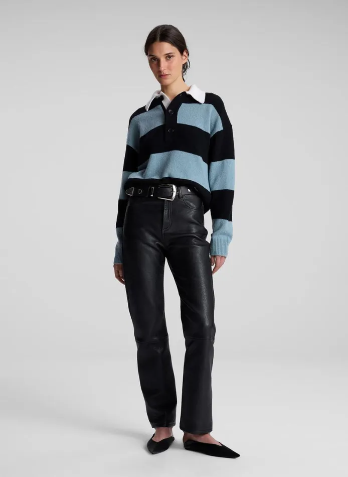 Women Tops ALC Mason Wool Cashmere Sweater Zenith Blueblack