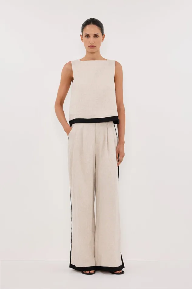 Women Tops DISSH EBONY NATURAL LINEN TOP