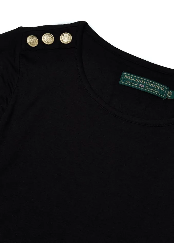 Women Tops Holland Cooper Relax Fit Crew Neck Tee Black Women Tops Holland Cooper Relax Fit Crew Neck Tee Black