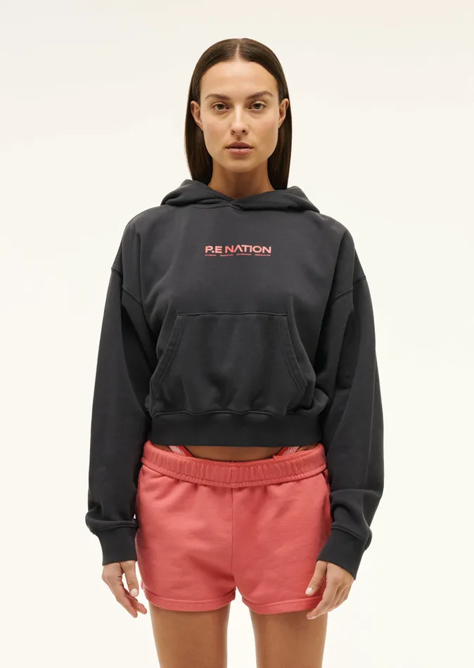 Women TRANSITION HOODIE IN WASHED EBONY Sweatshirts PE Nation