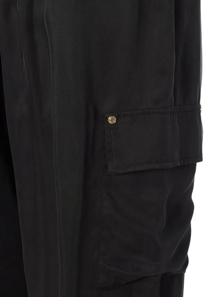 Women Trousers Holland Cooper Cupro Cargo Pant Black