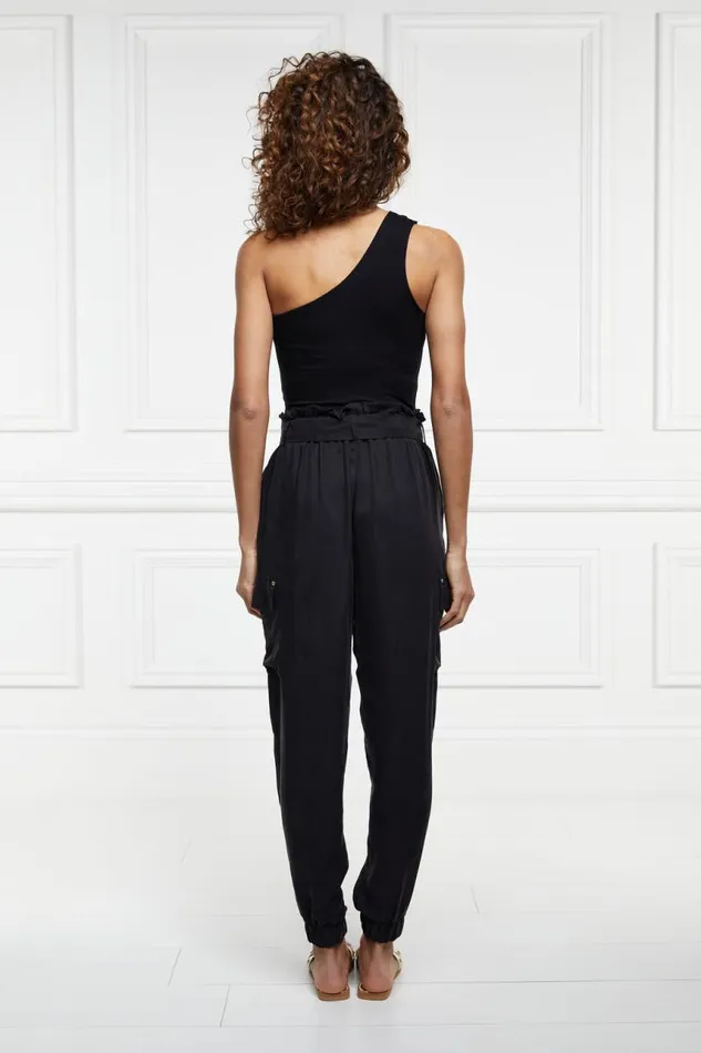 Women Trousers Holland Cooper Cupro Cargo Pant Black