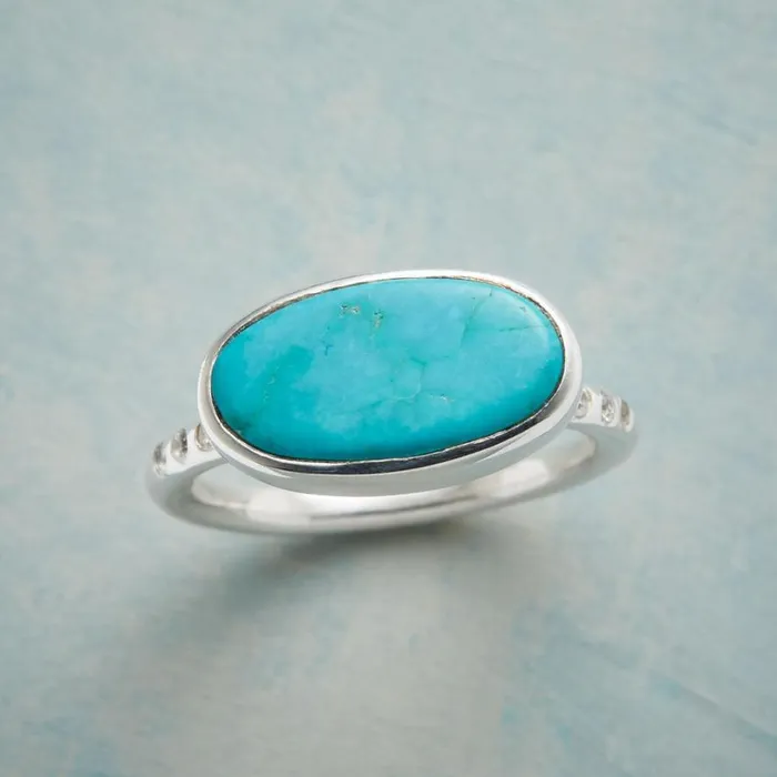 Women Turquoise Platter Ring Sundance Catalog Rings