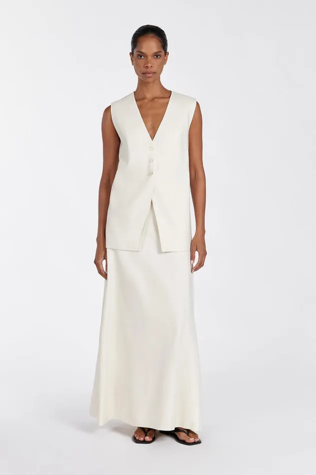 Women Vests DISSH BRAX CREAM LONGLINE VEST
