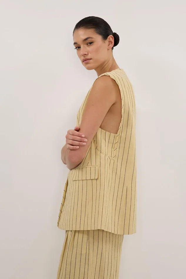 Women Vests DISSH OLLIE DUNE STRIPE OVERSIZED VEST