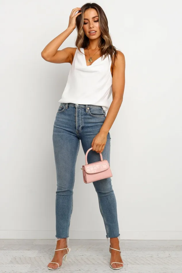 Women Vinita Top White Tops Petal and Pup