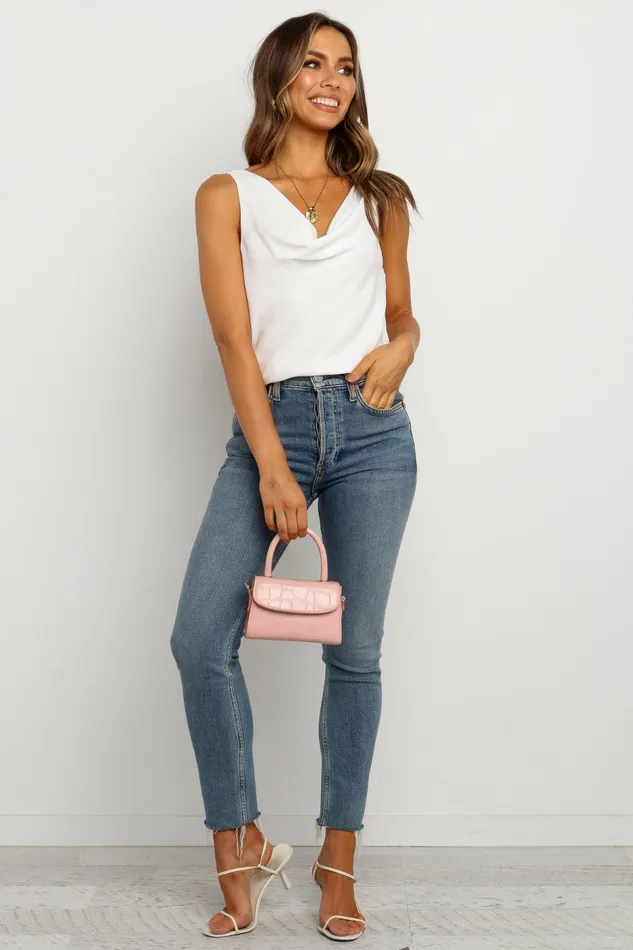 Women Vinita Top White Tops Petal and Pup