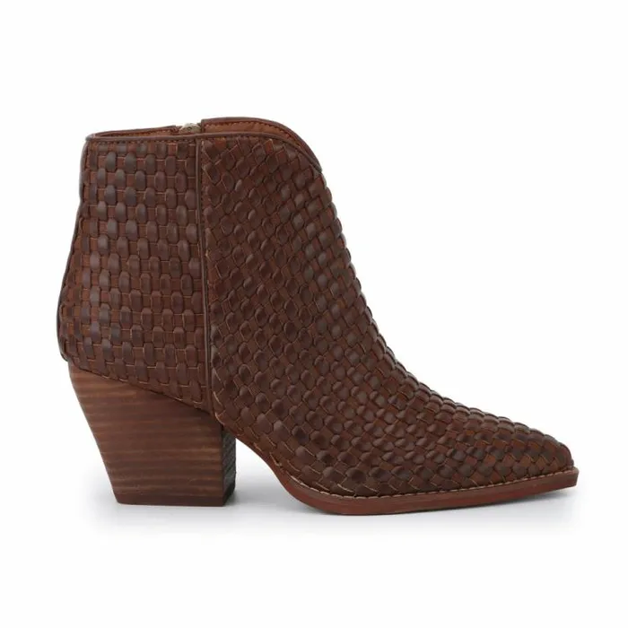 Women Vintage Havana Boots Booties CASSIDY 8211 BROWN WOVEN Brown Woven