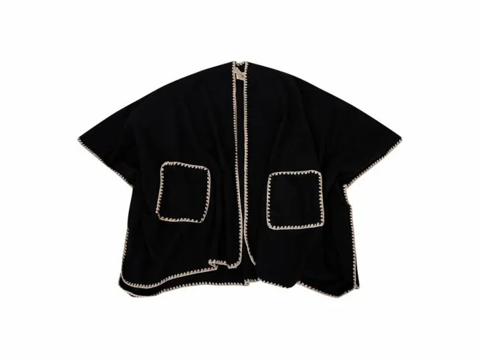 Women Vintage Havana Sweaters WHIPSTITCH RUANA WITH POCKETS One Size Women Vintage Havana Sweaters WHIPSTITCH RUANA WITH POCKETS One Size